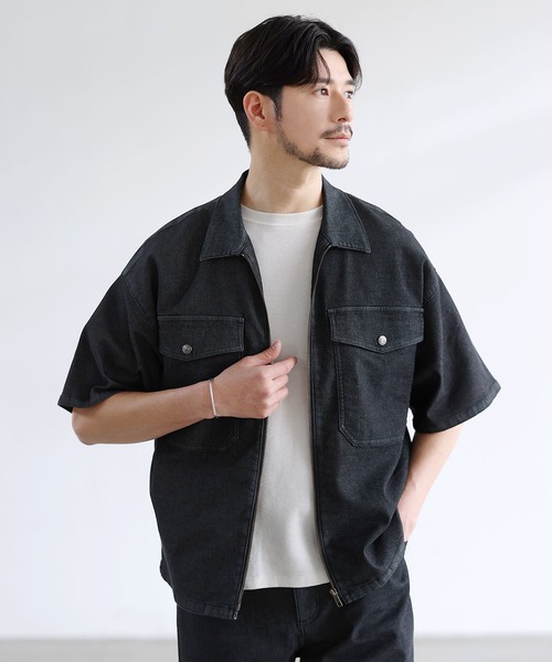 SPU（スプ） シャツ 半袖 「セットアップ対応」「接触冷感/吸水速乾