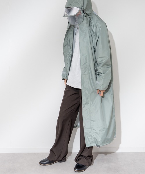 MKD.ZAKKA レインコート カッパ 雨ガードマチ付き 機能性 自転車レイン