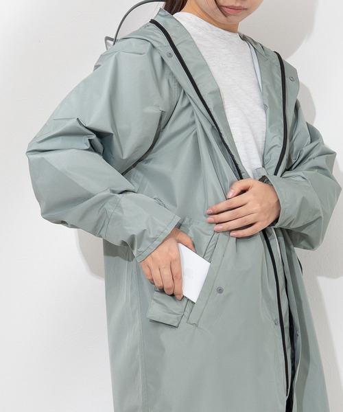 MKD.ZAKKA レインコート カッパ 雨ガードマチ付き 機能性 自転車レイン