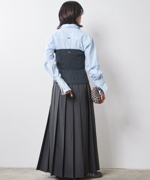 「CHIC STYLE」 ベアトップ L ネイビー レディース_画像7