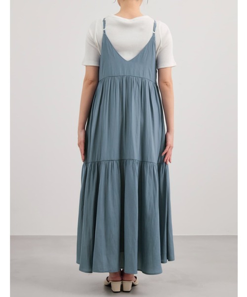ワンピース とろみティアードキャミワンピース 「低身長・小柄女性」の画像