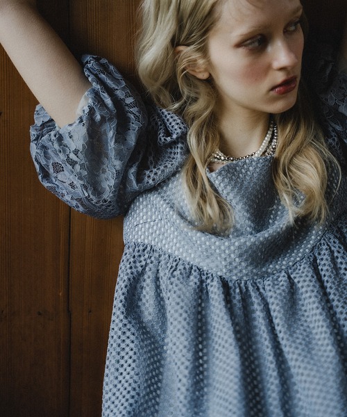 et.UNiVER ドレス Sheer Gingham Lace Dress : ZOZOTOWN Yahoo!店