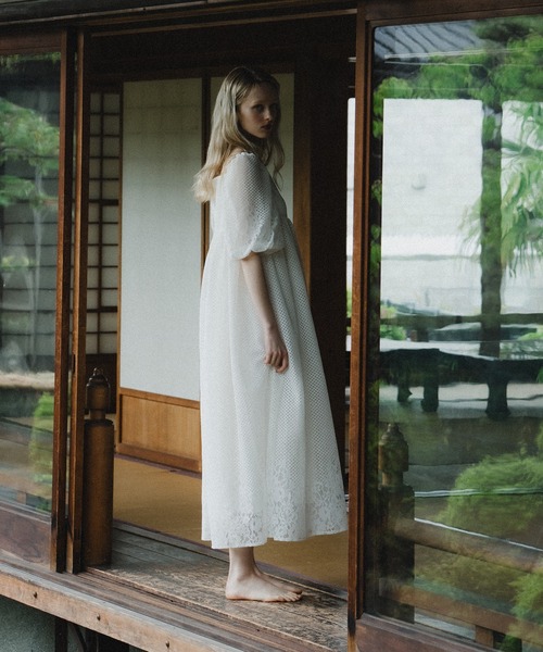 et.UNiVER ドレス Sheer Gingham Lace Dress : ZOZOTOWN Yahoo!店
