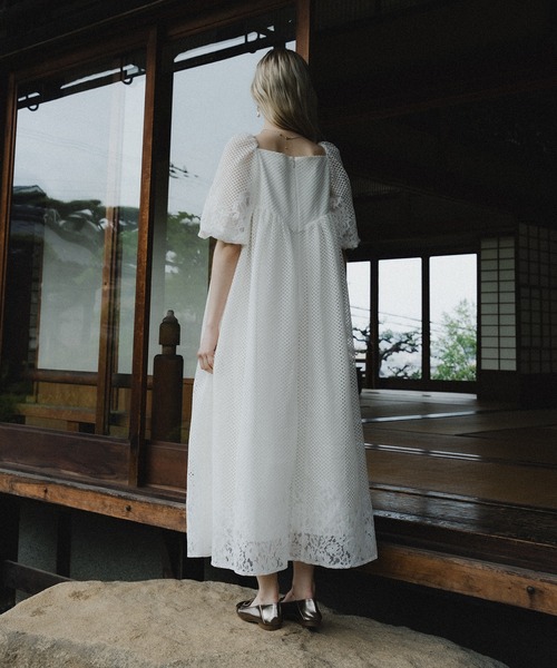 et.UNiVER オケージョンワンピース　Sサイズ et.UNiVER ドレス Sheer Gingham Lace Dress : ZOZOTOWN Yahoo!店