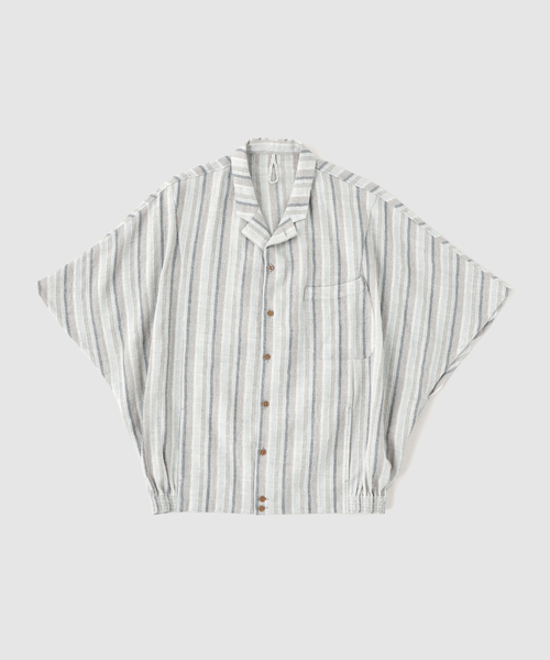 シャツ m’s braque (エムズ ブラック) NOTCHED COLLAR KAIT SHIRT メンズ レディース