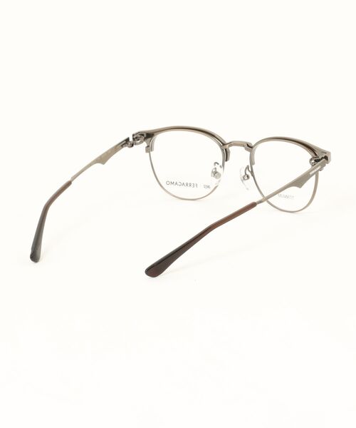 伊達メガネ メガネ 眼鏡 「FERRAGAMO/フェラガモ」 999.9 フォーナインズ コラボ ボストン メガネ SF9011 774の画像