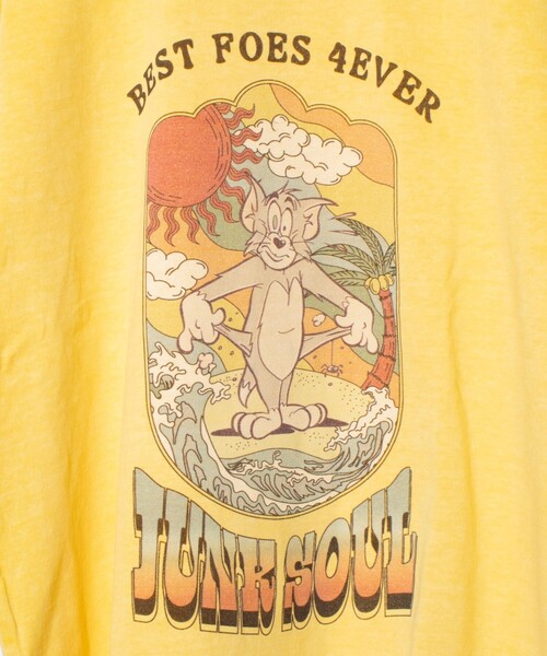 「JUNKSOUL」 長袖Tシャツ L オフホワイト メンズ_画像4