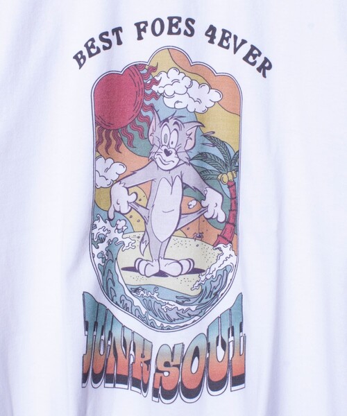 「JUNKSOUL」 長袖Tシャツ L オフホワイト メンズ_画像8