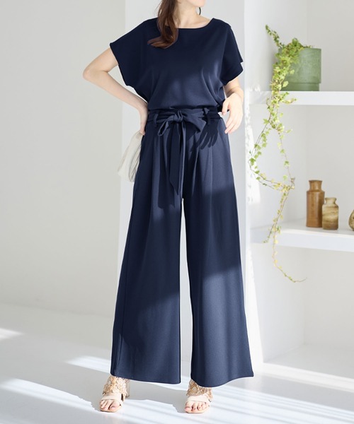 「alotta」 セットアップ MEDIUM ネイビー レディース_画像3