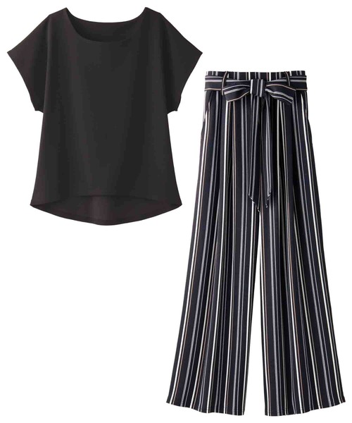 「alotta」 セットアップ MEDIUM ネイビー レディース_画像9