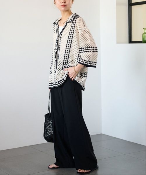 「JOURNAL STANDARD relume」 ニットカーディガン FREE ベージュ レディース_画像4