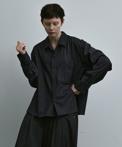 「remer」 長袖シャツ LARGE ブラック メンズ_画像9