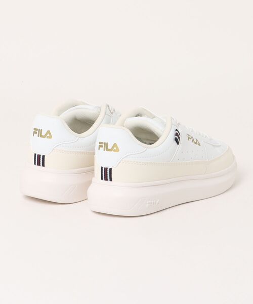 「FILA」 ローカットスニーカー 24.0cm ホワイト×ゴールド レディース_画像2