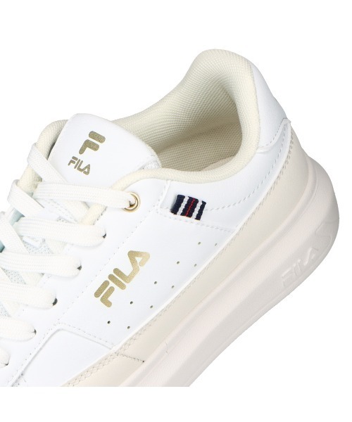 「FILA」 ローカットスニーカー 24.0cm ホワイト×ゴールド レディース_画像8