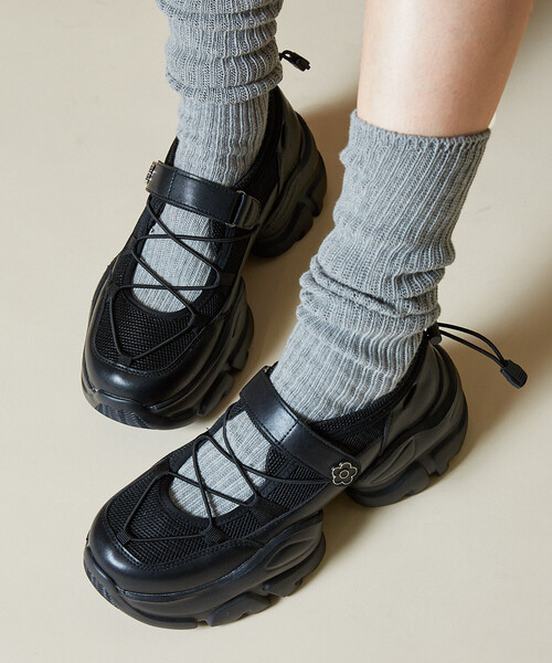 「MARY QUANT」 シューズ「PUBLUXコラボ」 24.5 ブラック レディース_画像5