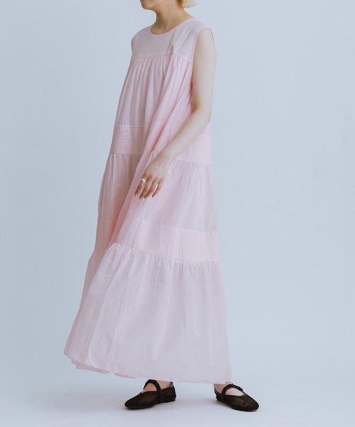 ワンピース 「AAYUSHI for ADAM ET ROPE'」別注Cotton voile long dress