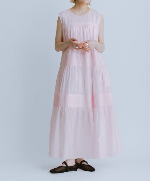 ワンピース 「AAYUSHI for ADAM ET ROPE'」別注Cotton voile long dress