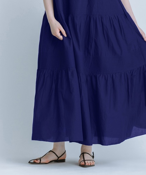 ワンピース 「AAYUSHI for ADAM ET ROPE'」別注Cotton voile long dress