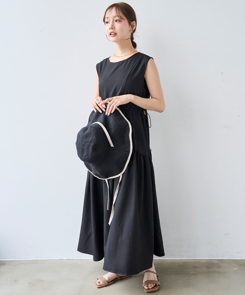 「mil」 ノースリーブワンピース S ダークブラウン レディース_画像5