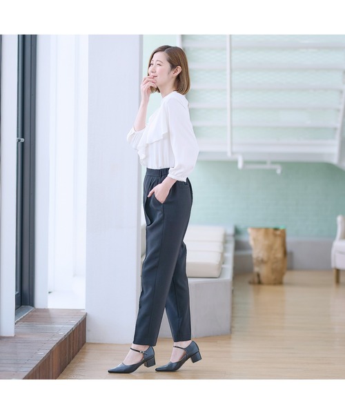 「AOYAMA」 セットアップ LL ブラック レディース_画像4