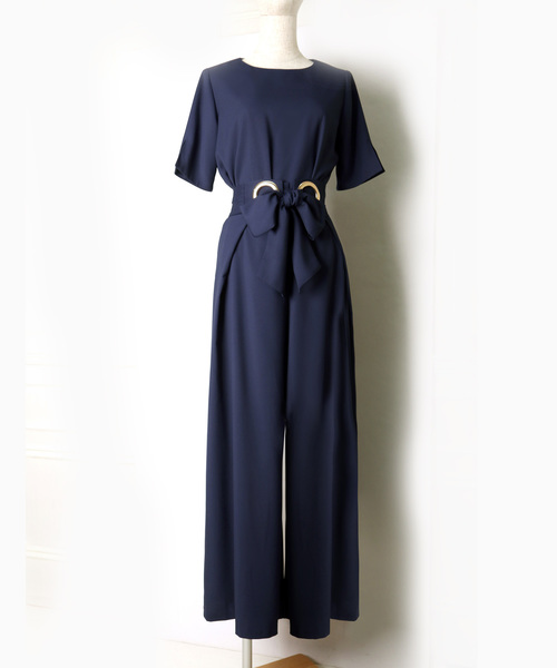 新品 RUIRUE BOUTIQUE パンツドレス ネイビー ルイルエブティック RUIRUE BOUTIQUE 【全脱ぎ回避】シアー