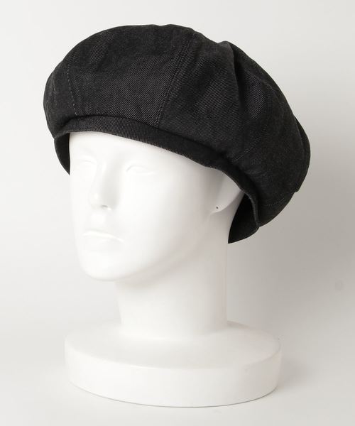 override 帽子 ベレー帽 「OVERRIDE」DENIM BERET J-QUALITY