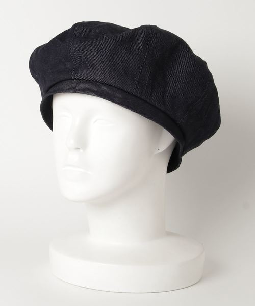 override 帽子 ベレー帽 「OVERRIDE」DENIM BERET J-QUALITY