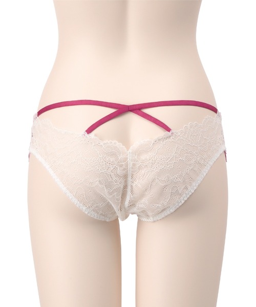 ★LINGERIEAM★Ravijour★バッククロスレースショーツ★パンツ下着 ☆Ravijour☆ラメフラワーレースショーツ☆パンツ下着☆バッククロス