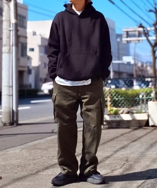 LOS ANGELES APPAREL プルオーバーパーカー ブラック Lサイズ LOS ANGELES APPAREL（ロサンゼルスアパレル） パーカー LOSANGELES