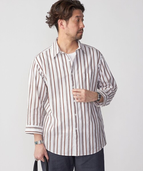 SHIPS（シップス） 七分袖 シャツ SHIPS: Herdmans コットン/リネン 7 