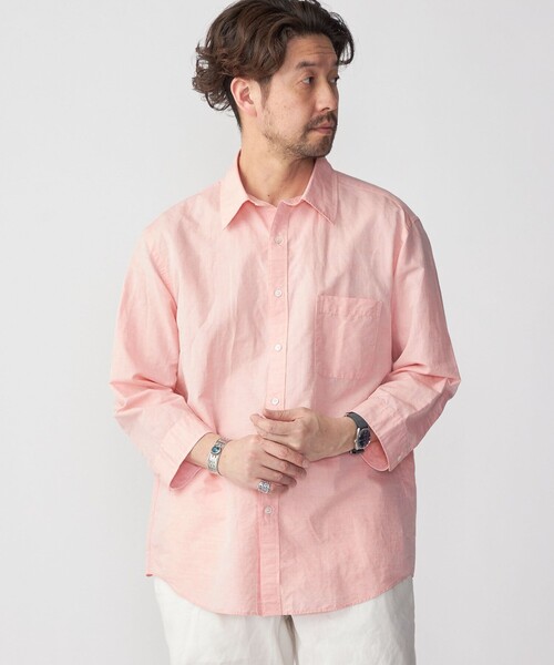 SHIPS（シップス） 七分袖 シャツ SHIPS: Herdmans コットン/リネン 7
