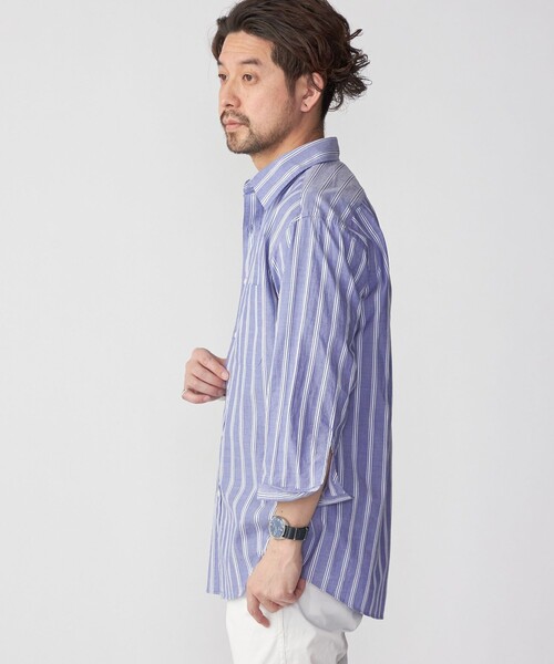 SHIPS（シップス） 七分袖 シャツ SHIPS: Herdmans コットン/リネン 7