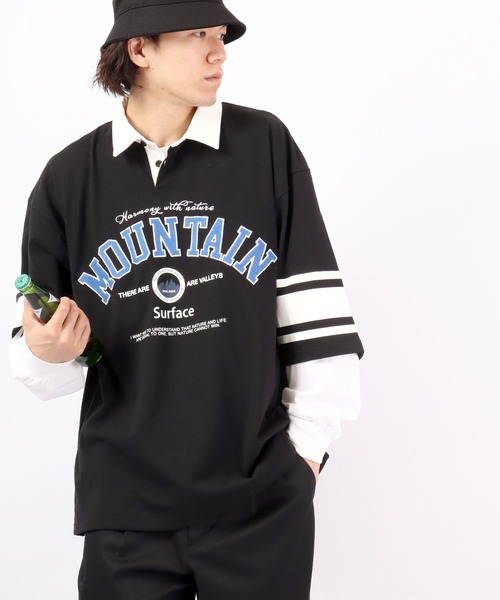 A.T.C in the attic homme シャツ レトロ カレッジロゴ ワッペン