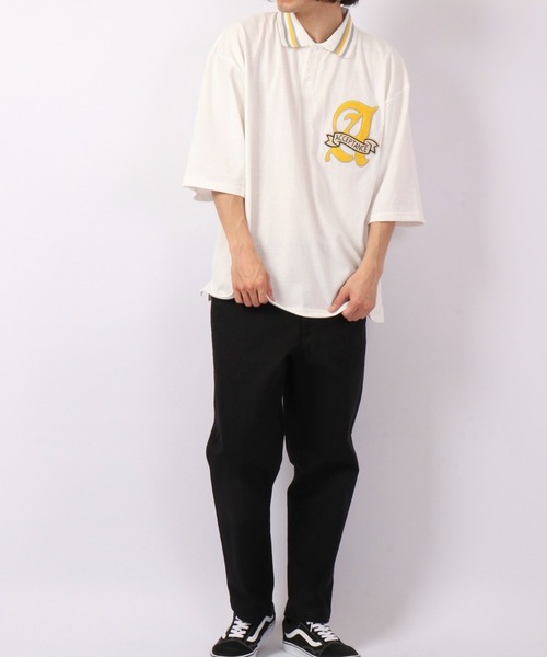 A.T.C in the attic homme シャツ レトロ カレッジロゴ ワッペン