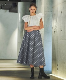 【美品】ELLIE フレアジャガードスカート JQフレアスカート【WHITE】 – ELLIE