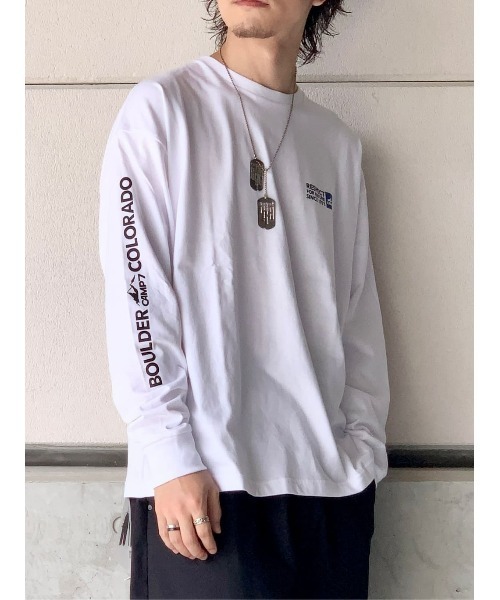 CAMP7（キャンプセブン） メンズ tシャツ Tシャツ 「CAMP7」スリーブ