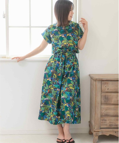PREFERIR プレフェリール Aライン フレア ロング シャツ ワンピース 高級 PREFERIR プレフェリール Aライン ロング シャツ
