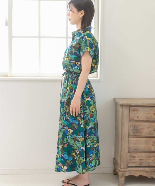 PREFERIR ワンピース シャツワンピース プリント マキシ アロハ