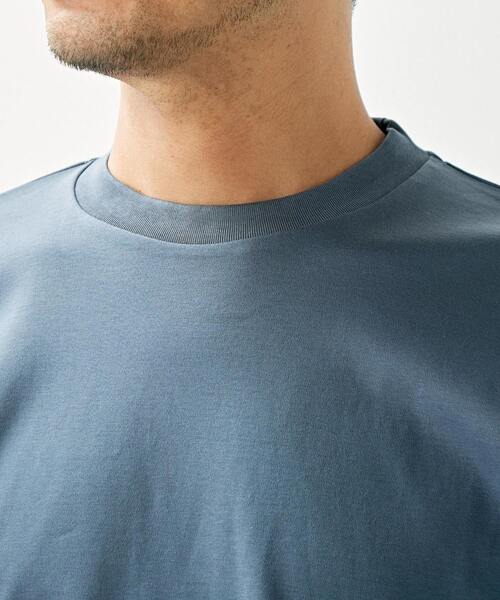 シルケットスムースクルーネックロンT ACTIVE TAILOR】シルケットスムースクルーネックロングTシャツ