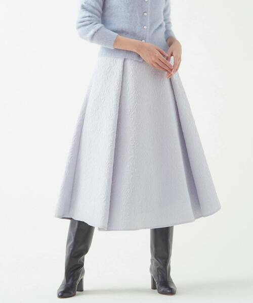 スカート martinique/フラワージャガードタックスカート レディース  