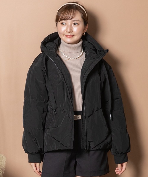 ダウン ダウンジャケット ショートダウン スタンドフードジャケット