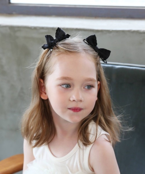 Rora（ローラ） ヘアピン ムア リボン シンプル ヘアピン (2個セット