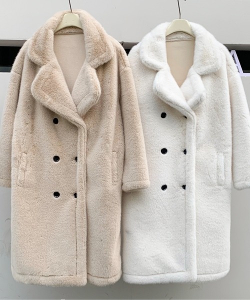 SENDOO ファーコート ROOP TOKYO ムートンコート ボアコート faux furcoat/ゴールド