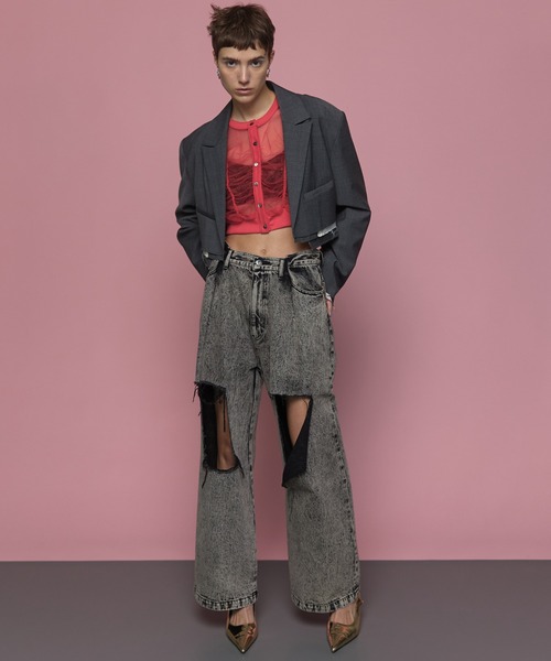 パンツ デニム ジーンズ Square Cut Denim Pants/スクエアカット