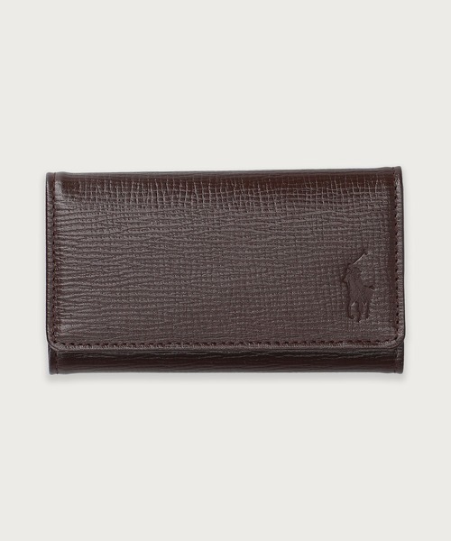 Polo Ralph Lauren ダークブラウン　キーケース ポロラルフローレン/キーケース/ダークグリーン×黒×ダーク