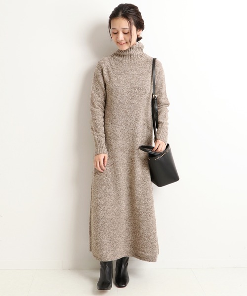 SLOBE IENA」 ニットワンピース 36 ブラウン レディース : 80917094 