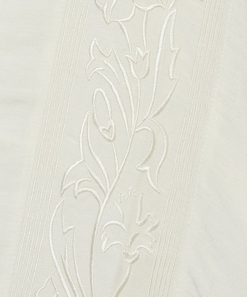 MSML シャツ FLOWER EMBROIDERY LINEN SHIRT / フラワー刺繍 リネン