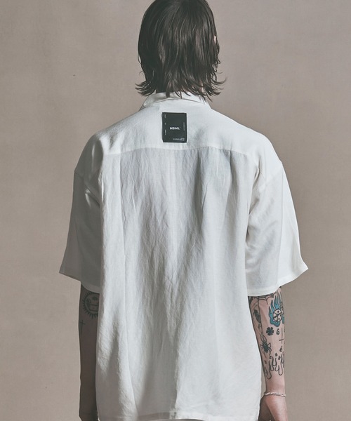 MSML シャツ FLOWER EMBROIDERY LINEN SHIRT / フラワー刺繍 リネン