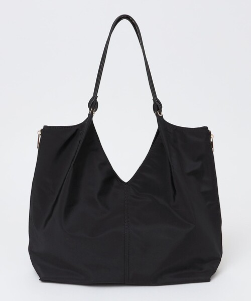 ♡新品未使用タグ付き♡ブレードチュールバッグ♡BLK♡ quaranciel トートバッグ quaranciel: Vカット サイドファスナー