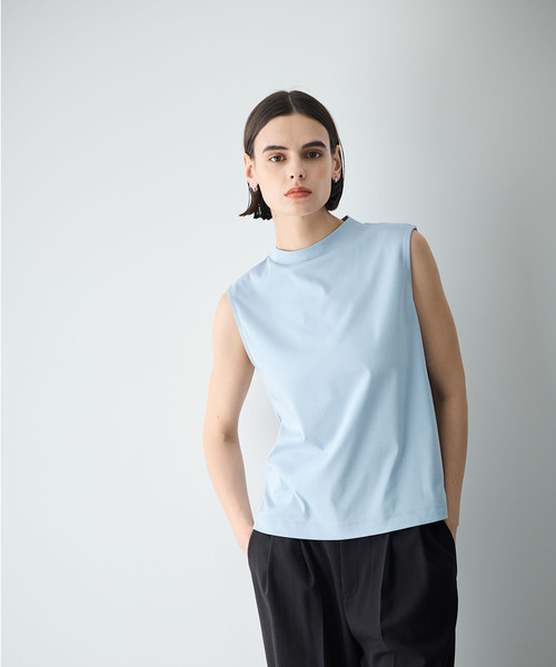 tシャツ Tシャツ クールスムースハイネックノースリーブT